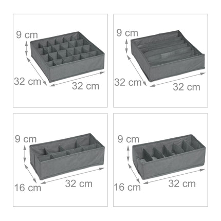 Unterwäscheaufbewahrung 4er Set