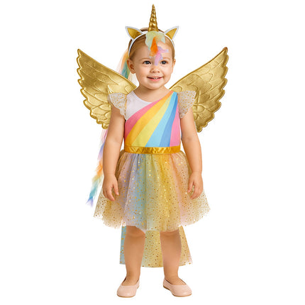 Einhornkostüm für Kinder, 3-teiliges Set, Größe 110-116 cm