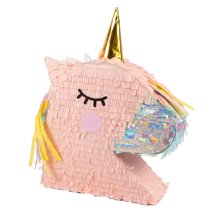 Einhorn-Piñata-Set – Schlagstock und Augenbinde