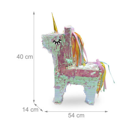 Einhorn-Piñata-Set mit Stock und Maske