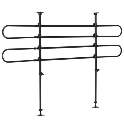 Universal Car Dog Guard with Two Telescopic Tubes, Height 60-105 cm, Black