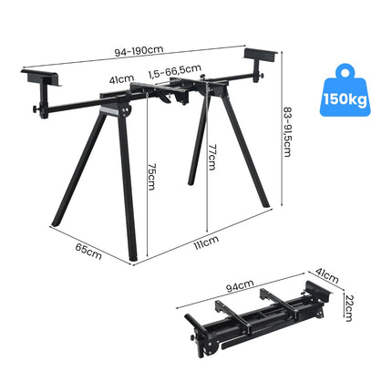 Universal Klappbarer Gehrungssägenständer, ausziehbar 150 kg