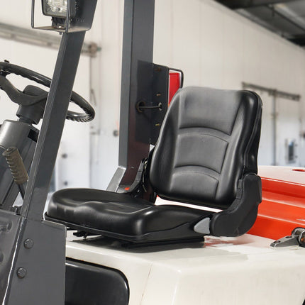 Universal Forklift Seat – Fold-Down Backrest, Safety Switch