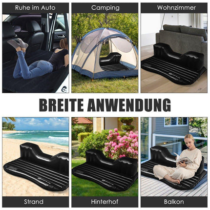 Universelle aufblasbare Luftmatratze mit elektrischer Pumpe 142x91x48cm schwarz