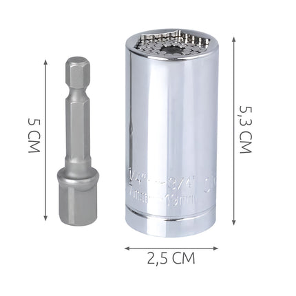 Universal socket - socket wrench 7-19mm