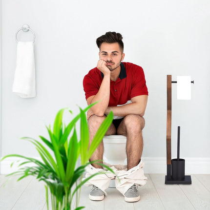 Stand-WC-Set in Schwarz