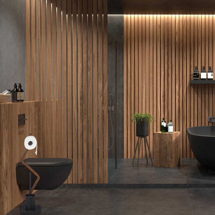 Stand-WC-Set in Schwarz