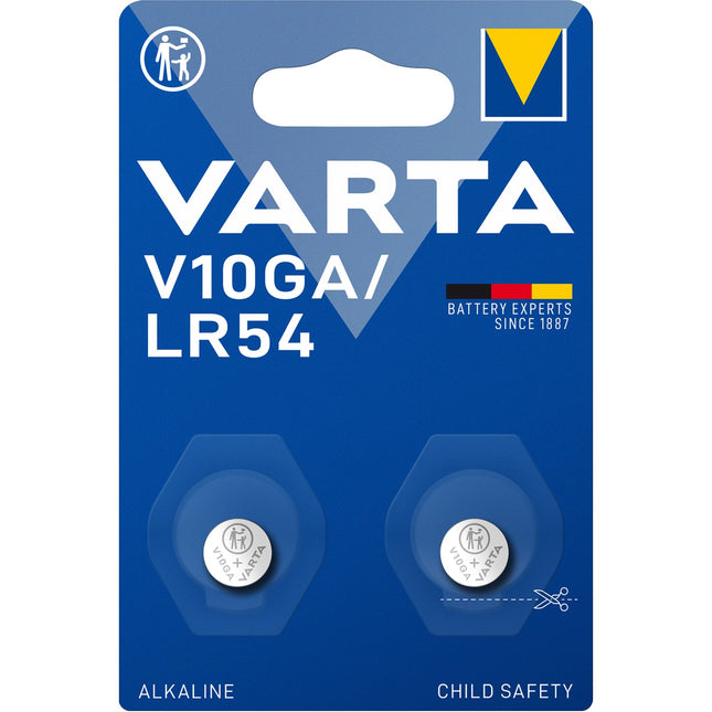 V10GA / LR54 1,5 V Alkaline-Batterie, 2er-Pack