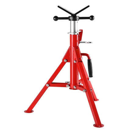 V-Head Pipe Jack Stand, 1/8–12 in, 2500 lb, Folding