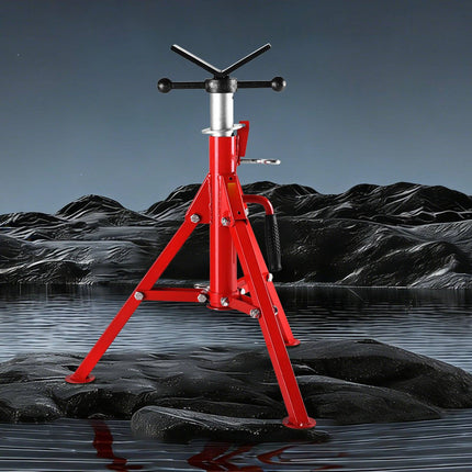 V-Head Pipe Jack Stand, 1/8–12 in, 2500 lb, Folding