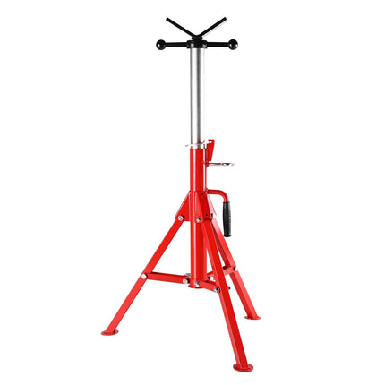 V-Head Pipe Stand, 2500 lb, 28–52 in Adjustable Steel