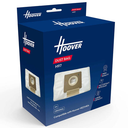 Staubsaugerbeutel H97 für HE2/HE4/HF3, 4er-Pack