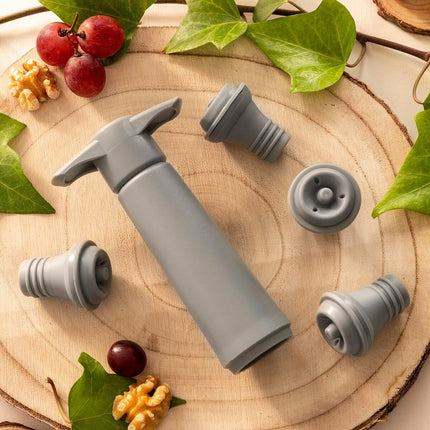 Vakuová pumpa a zátky na víno Winuum InnovaGoods (4 zátky)