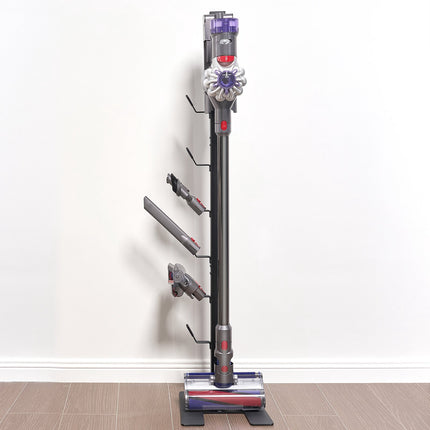 Vacuum Stand Holder, Steel Base, 6 Hooks, Black