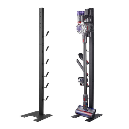 Vacuum Stand Holder, Steel Base, 6 Hooks, Black