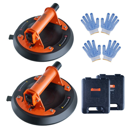 Vacuum Suction Cup Lifter, 8-Inch 2-Pack with Case