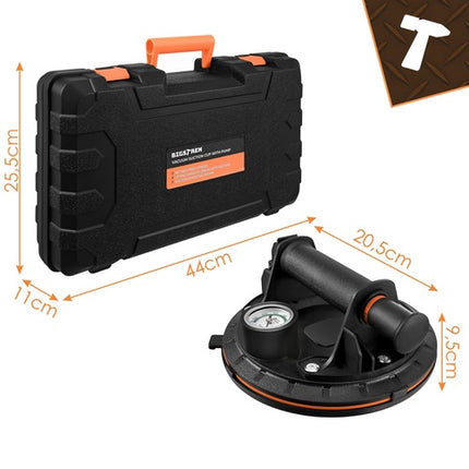 Vakuum-Saugnapf-Set mit Pumpe, 200kg Tragkraft, 2 St.