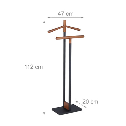 Valet Stand for Clothes – Steel & Beech Wood