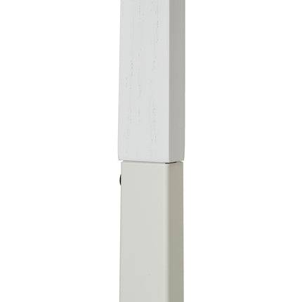 Herren Butler, 107 cm, Weiß, Stahl/Holz-Effekt