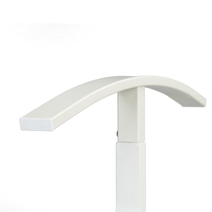 Herren Butler, 107 cm, Weiß, Stahl/Holz-Effekt
