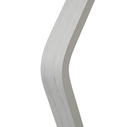 Herren Butler, 107 cm, Weiß, Stahl/Holz-Effekt