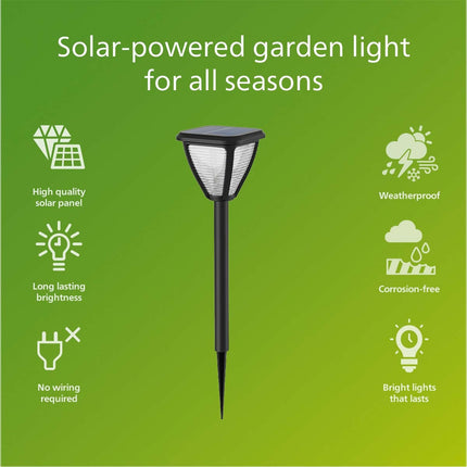 Lampe de jardin solaire Vapora LED 200lm noire