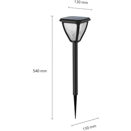 Lampe de jardin solaire Vapora LED 200lm noire