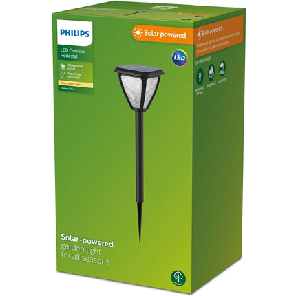 Lampe de jardin solaire Vapora LED 200lm noire
