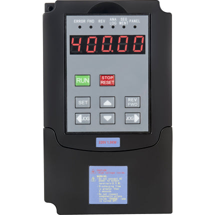 Variable Frequency Drive 1.5kW, 220V, 2HP Spindle