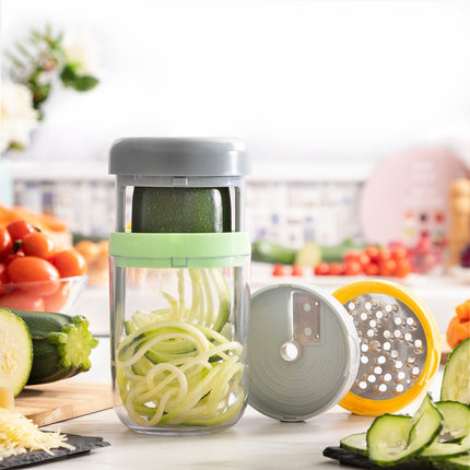 Gemüsespiralschneider und -reibe mit Rezepten Vigizer InnovaGoods