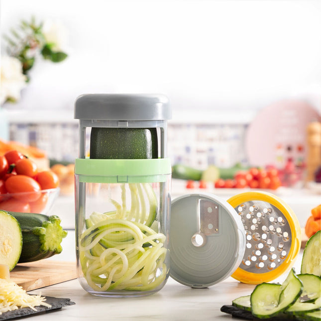 Gemüsespiralschneider und -reibe mit Rezepten Vigizer InnovaGoods