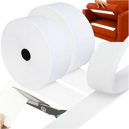 Velcro Selbstklebeband, 5m x 5cm, Weiß