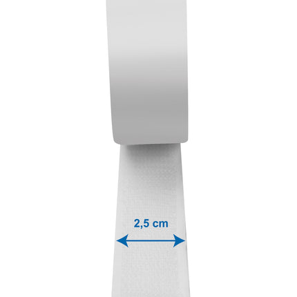 Oboustranný suchý zip 25mm 5 metrů bílá