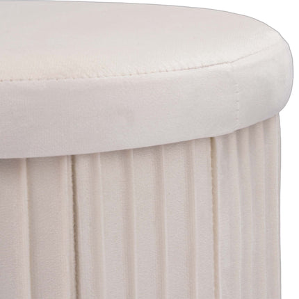 Velvet Storage Ottoman, Foldable Padded Seat