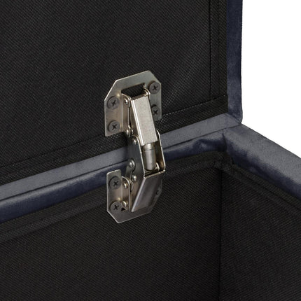 Tabouret en velours avec rangement