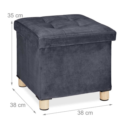 Tabouret en velours avec plateau
