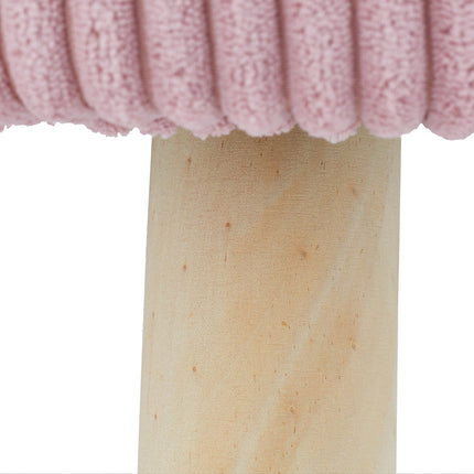 Tabouret en velours avec pieds en bois