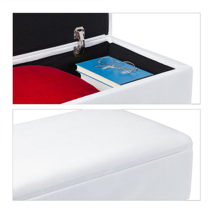 Velvet storage bench