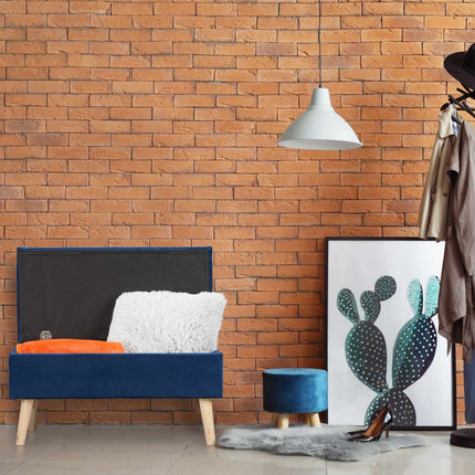 Velvet storage bench