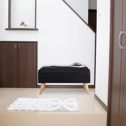 Velvet storage bench