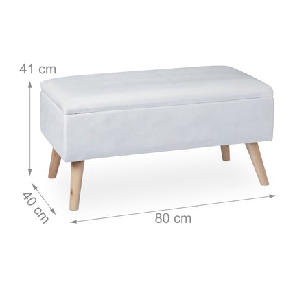 Velvet storage bench