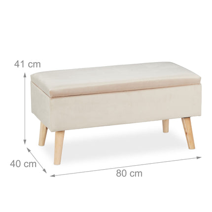 Velvet storage bench