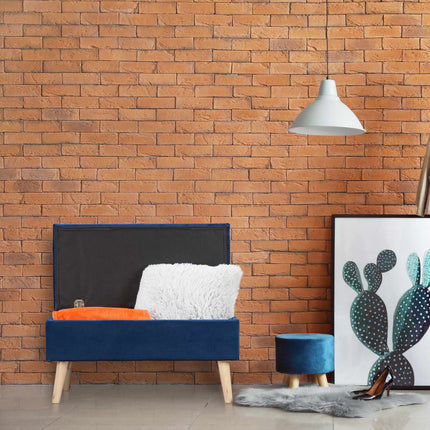 Velvet storage bench