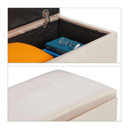 Velvet storage bench