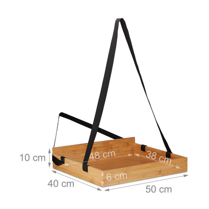 Vendor Tray Bamboo with Straps – Durable and Versatile