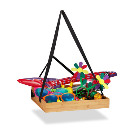 Vendor Tray Bamboo with Straps – Durable and Versatile