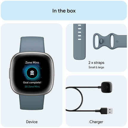 Versa 4, Wasserfallblau/Platin