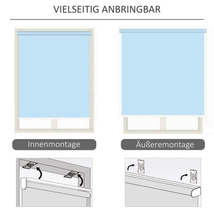 Cremeweiße Balkonmarkise – Handkurbel, Windschutz, 120x200 cm