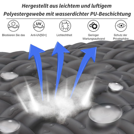 Balkonbespannung mit Handkurbel, 100x140cm