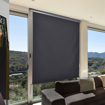 Balcony Awning Wind & Privacy Screen, Hand Crank, 160x250Cm